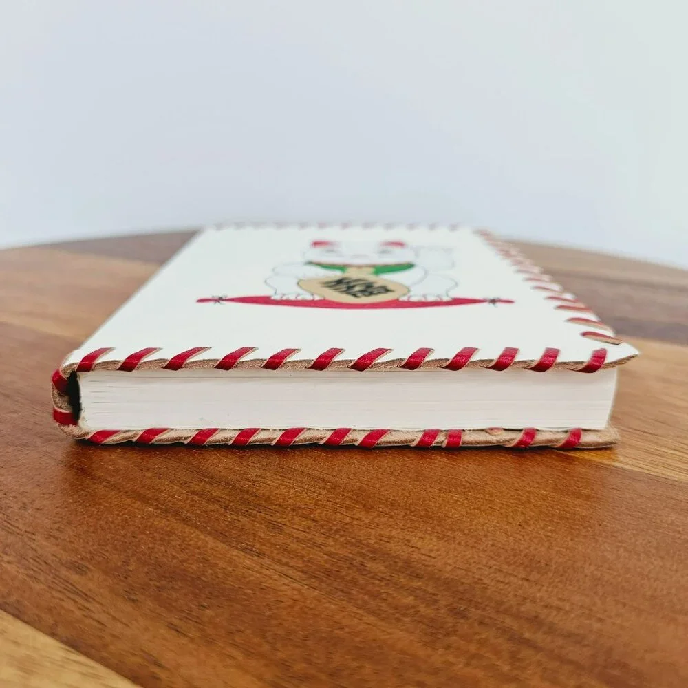 Earthbound Trading Maneki Neko Lucky Cat Journal Unused India Made Lined Pages